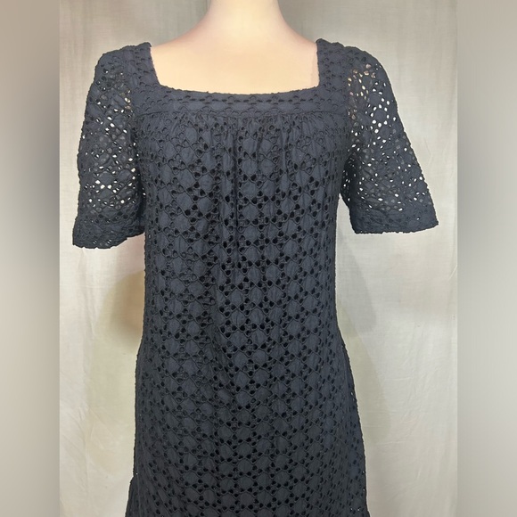 Anthropologie Maeve Josette Eyelet Black Midi Dress - Picture 7 of 16